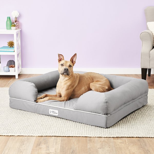 Perfusion Ultimate Lounge Memory Foam Bolster Cat & Dog Bed Wremovable Cover 